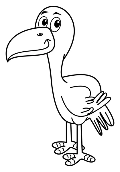 Um flamingo para colorir — Vetor de Stock