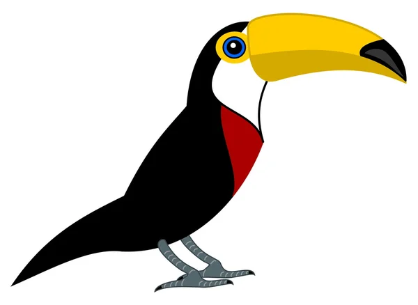 Profilo di un pappagallo tucano — Vettoriale Stock