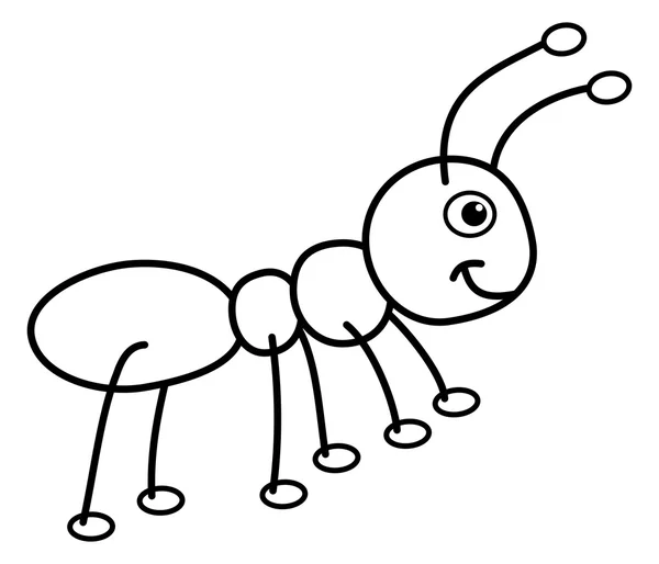 Ant for coloring — 图库矢量图片