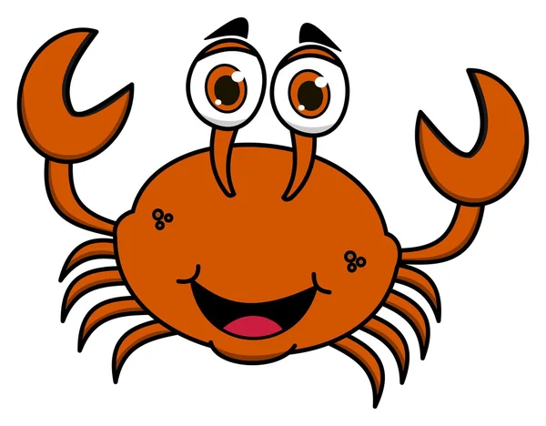 Happy orange crab — Stock Vector