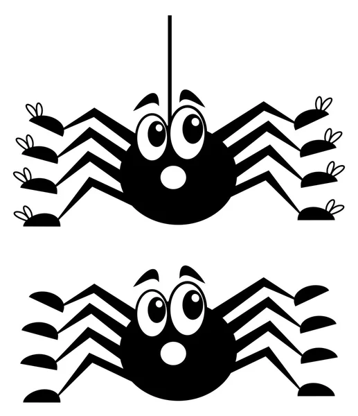 A surprised spider with shoes — Stok Vektör