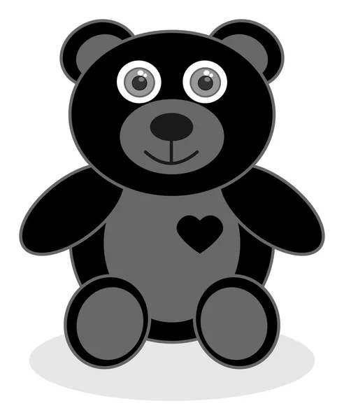 Un oso negro sonriente cachorro — Vector de stock
