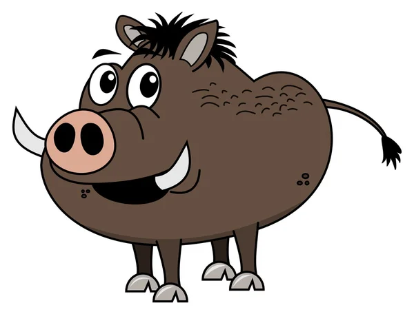 Brown boar profile — Stock Vector