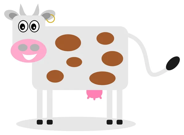 Smiling cow profile — Stock Vector