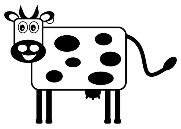 Cow black icon — 스톡 벡터