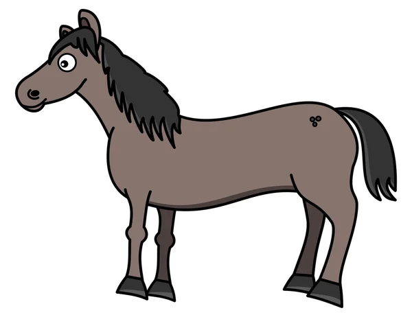 Un beau cheval gris — Image vectorielle