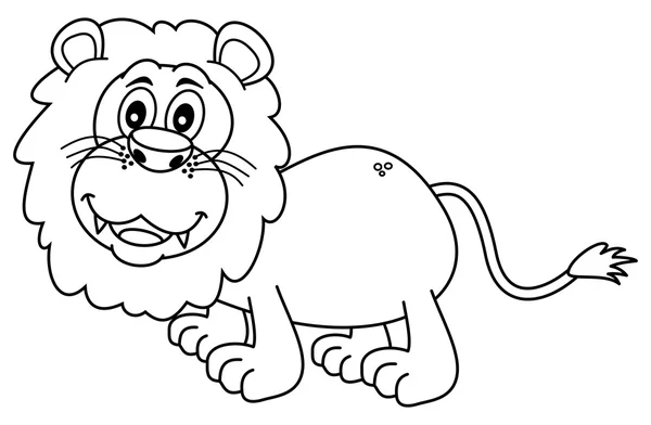 Lion for coloring — Stock Vector