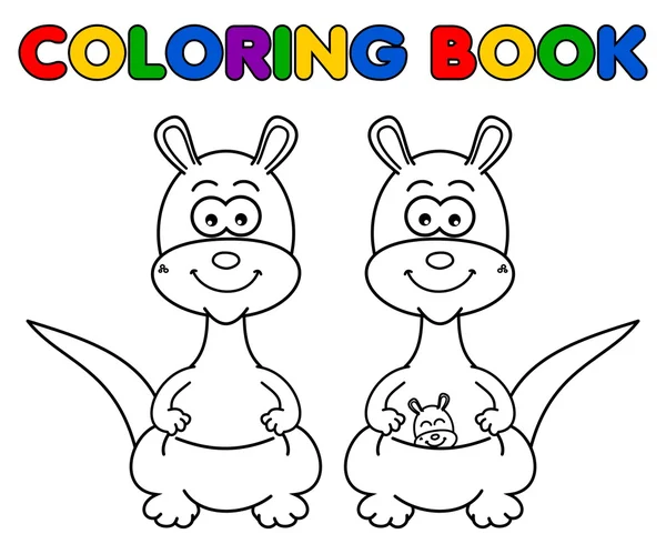 Kangaroo for coloring — Stock Vector