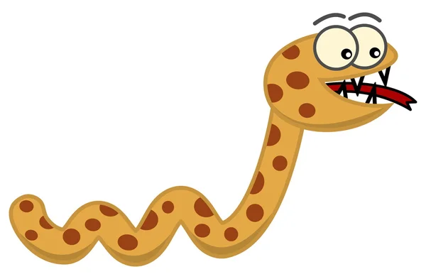Brown snake profile — Stock Vector