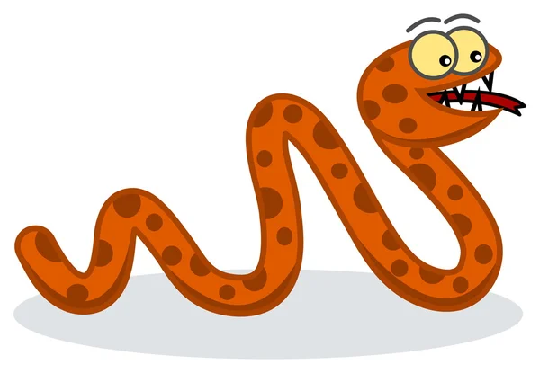 Orange snake profile — Stock Vector