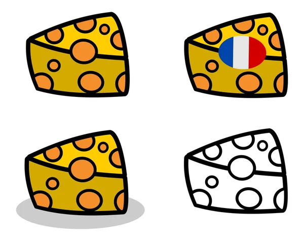 4 cheeses — Stock Vector