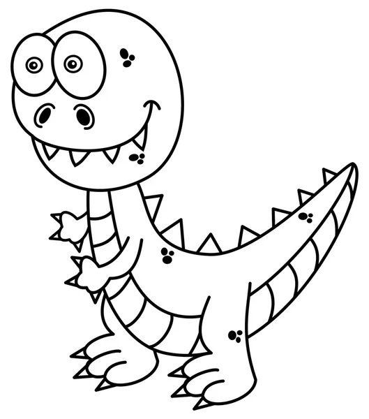 Dinosaur for coloring — 图库矢量图片