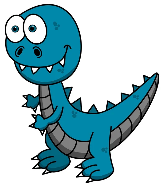 Синій динозавр посміхається — стоковий вектор