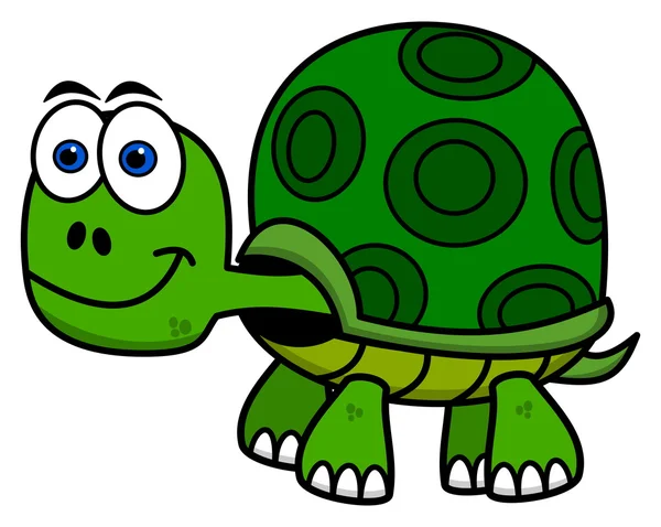 Tortuga verde sonriente — Archivo Imágenes Vectoriales