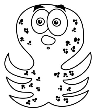 Ahtapot ayakta boyama hayran