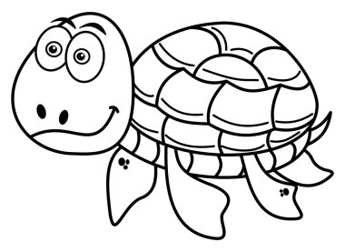 mutlu kaplumbağa boyama