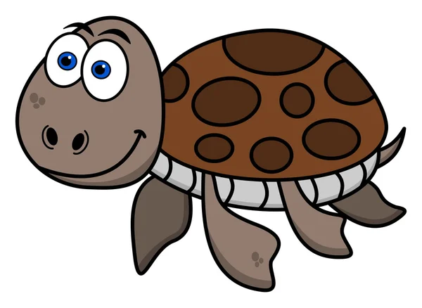 Heureux tortue nager — Image vectorielle