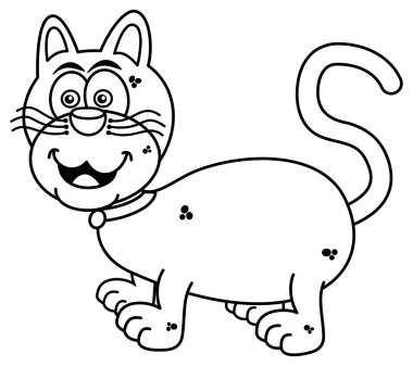 gülümseyen bir kedi boyama