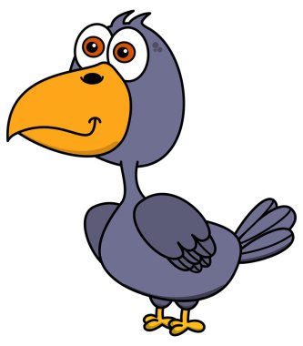 profilde gülümseyen bir kuzgun