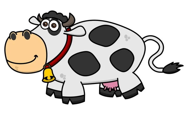 A smiling cow on profile — Stock Vector