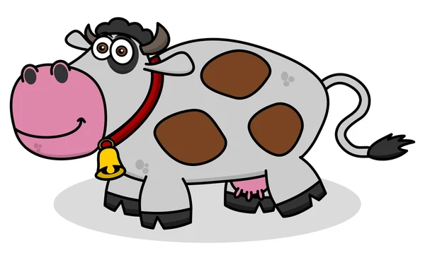 Egy mosolygó tehén profiljához — Stock Vector
