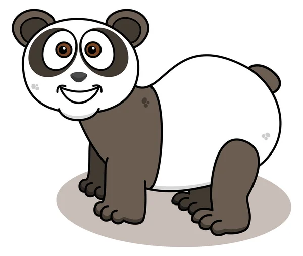 En panda leende på profil — Stock vektor