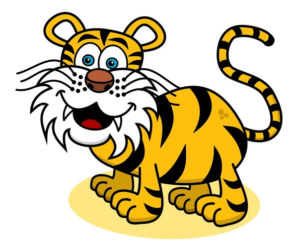 A tiger smiling on profile — Stock Vector