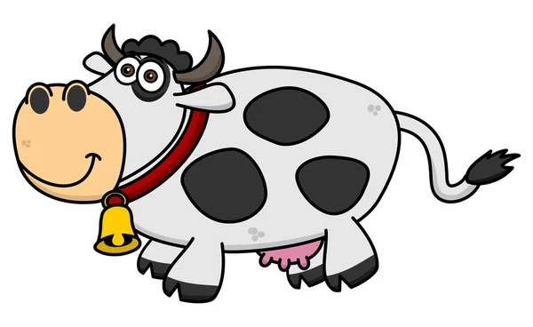 A smiling cow on profile — Stock Vector