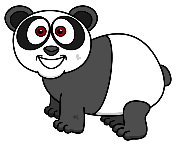En panda leende på profil — Stock vektor
