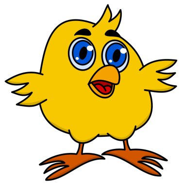 küçük kuş gülümseyen