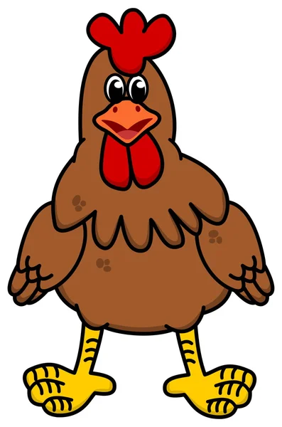 Gallina de pie — Vector de stock