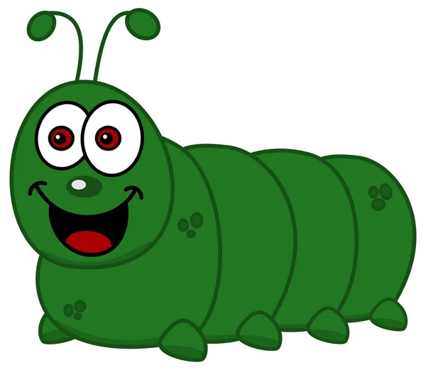 Mosolygó caterpillar — Stock Vector