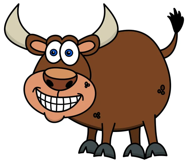 Smiling bull — Stock Vector