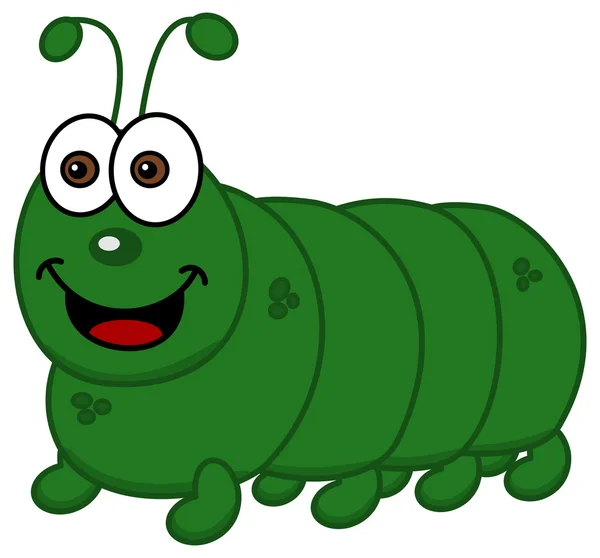 Smiling caterpillar — Stock Vector