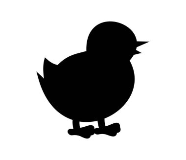 Beyaz arka planda siyah bir pilicin gölgesi - vektör