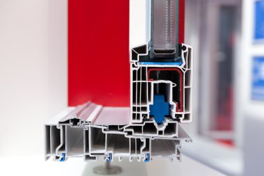 PVC (unplasticized Polivinil klorür) pencere veya kapı profili 