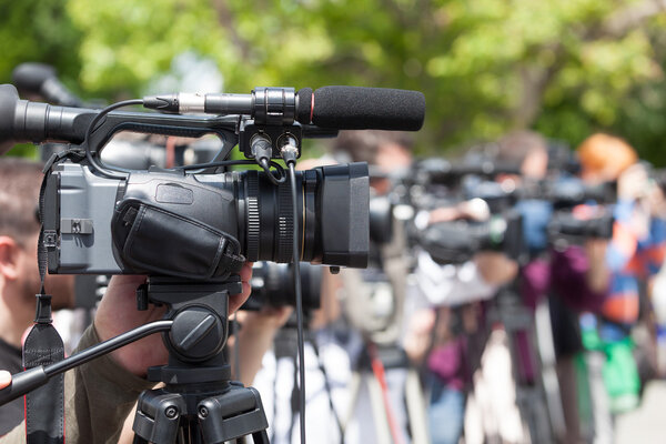 Filming an event with a video camera