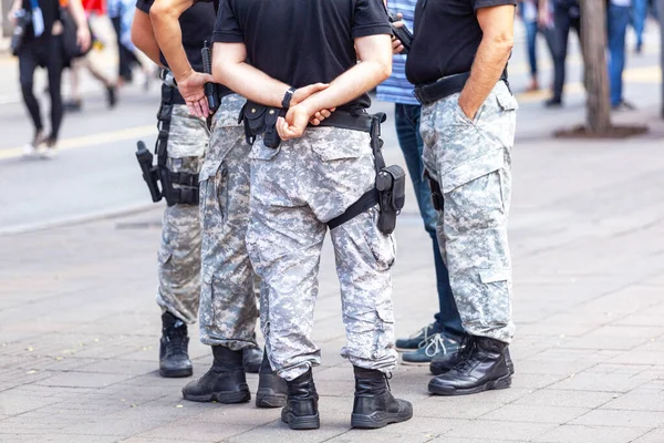 Polizia Servizio Dopo Attacco Terroristico Lotta Contro Terrorismo — Foto Stock