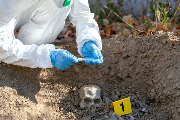 War Crime Investigation Forensic Science Specialist Work — Stock Photo, Image