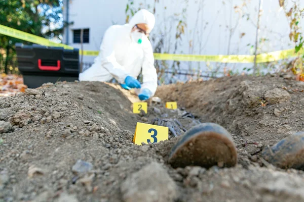 Crime Scene Investigation Forensic Science Specialist Work — Stock Photo, Image
