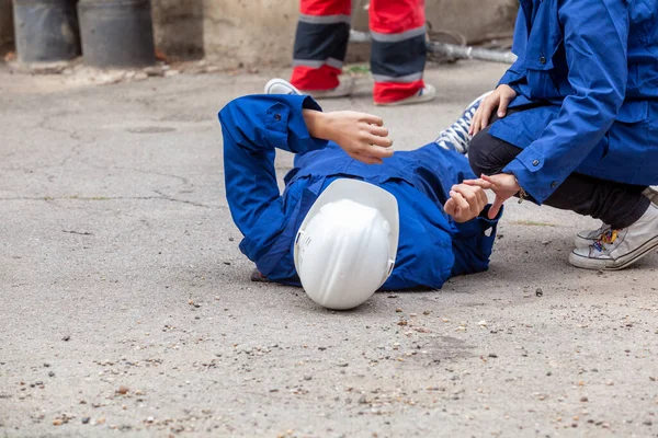 Posto Lavoro Infortunio Sul Lavoro Cantiere — Foto Stock