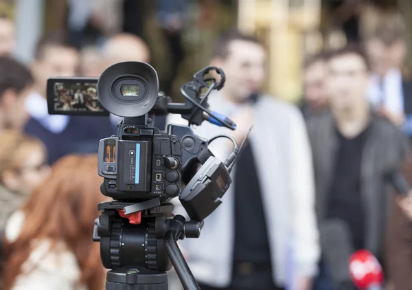 Medienberichterstattung über ein Ereignis — Stockfoto