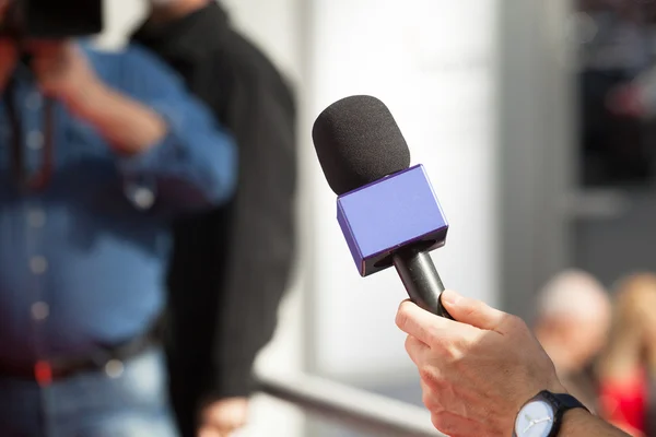 TV interview — Stock Photo, Image