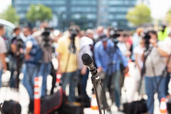 Press conference — Stock Photo, Image