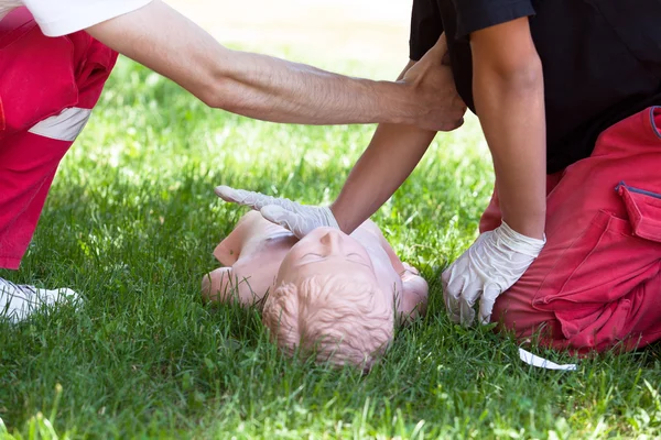 Обучение первой помощи. CPR . — стоковое фото