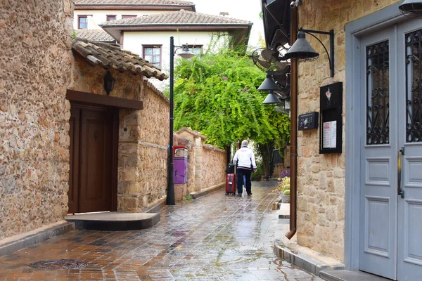 Ruas antigas turcas. bela linda cidade de pedra ruas. — Fotografia de Stock