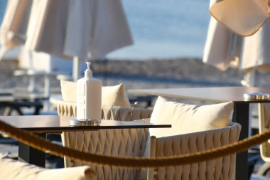 Coronavirus için el dezenfektanı. Bulaşıcı enfeksiyondan korunmak için.