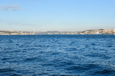 İstanbul. Hindi. Bosporus ve Dardanelles. uzak deniz kıyısı.