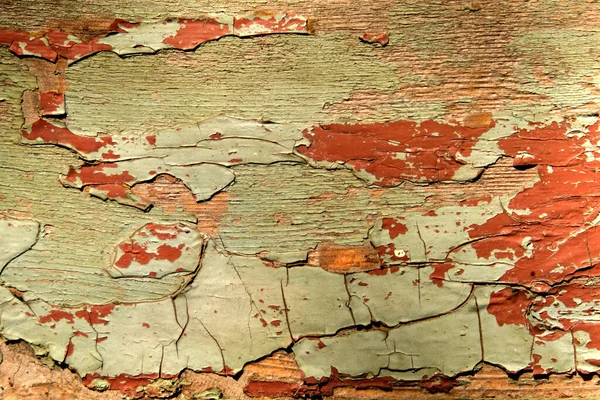 Texture Old Wooden Wall Peeled Paint Abstract Background — Stock Photo, Image