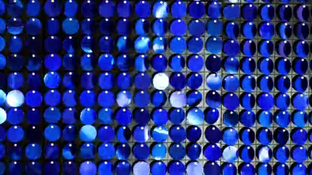 Brillo Abstracto Parpadeando Fondo Azul Pared Brillante Decoración Vacaciones Movimiento — Vídeos de Stock